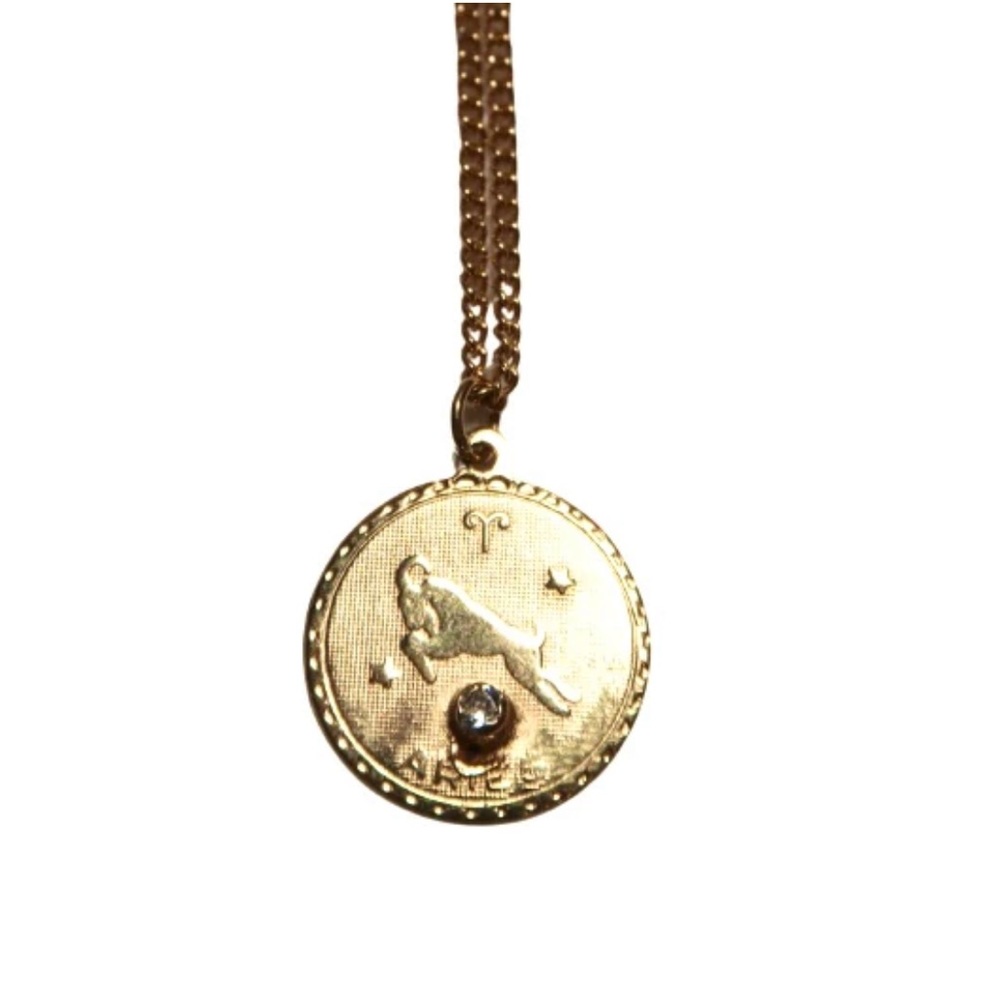 Mona Assemi Aries Gold Plated Zodiac Necklace